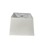 Lampshades Inc. Rectangle Hardback Lampshade, 9"x15" Top x 11"x17" Bottom x 12" Slant Height, White